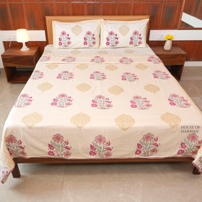 Mughal Ruby Bloom Dohar - HOUSE OF HARMAN