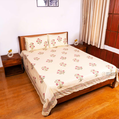 Royal Blossom Charm Bedsheet - HOUSE OF HARMAN