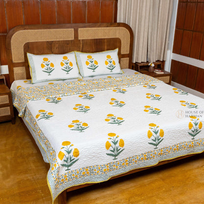 Yellow Wildpoppy Fields Bedcover - HOUSE OF HARMAN