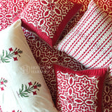 Crimson Lattice Dream Bedsheet