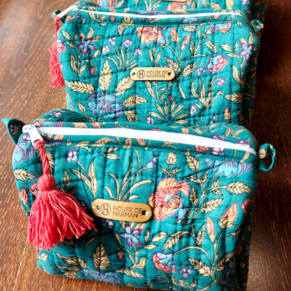 Multipurpose Pouches- Set of Three I Waterproof Lining I Four Mini Pockets Inside