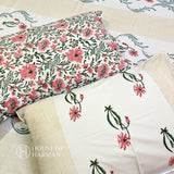 Ivory Floral Serenade Bedsheet