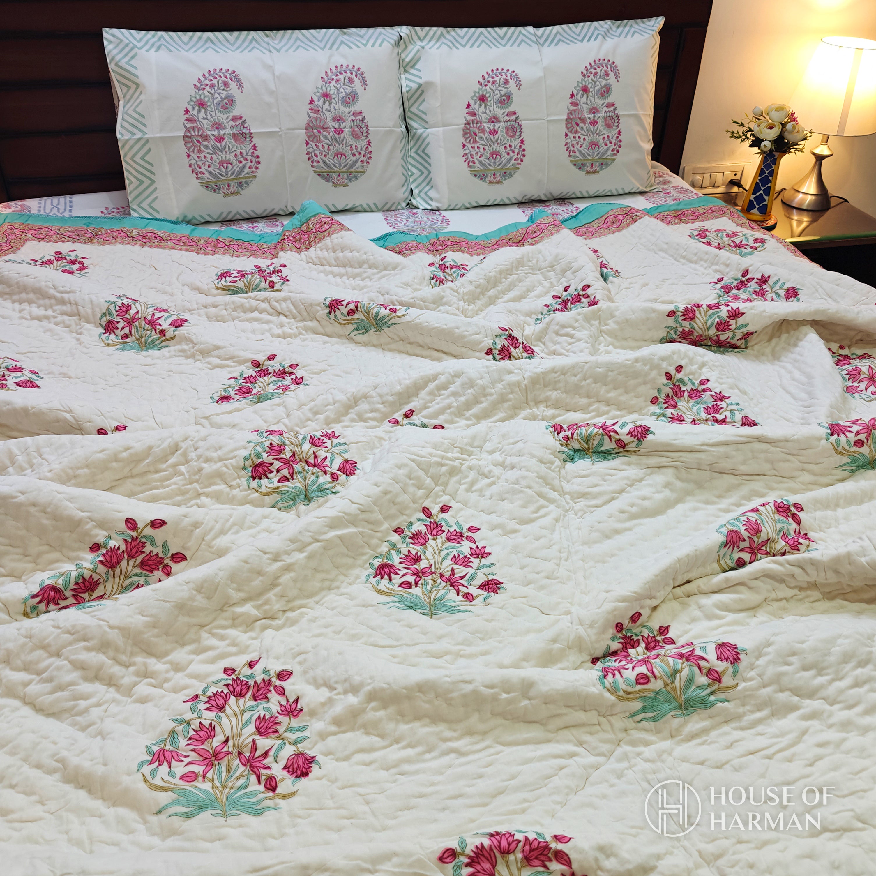 Carnation Garden Bliss Quilt