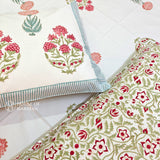 Crimson Carnation Symphony Bedsheet