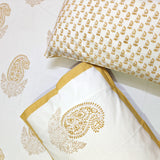 Golden Paisley Bloom Bedsheet