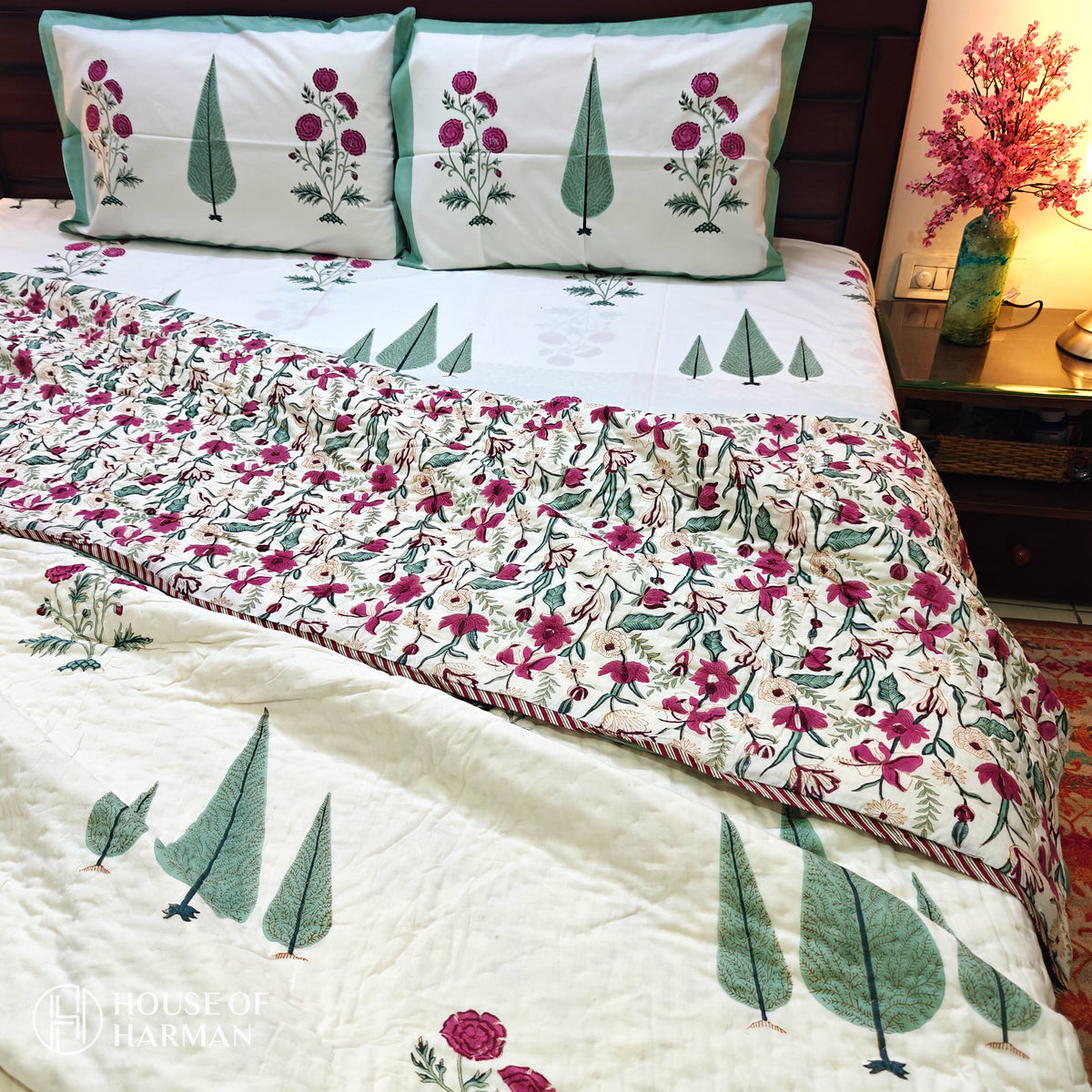 Cypress Meadow Bloom Bedsheet and Quilt