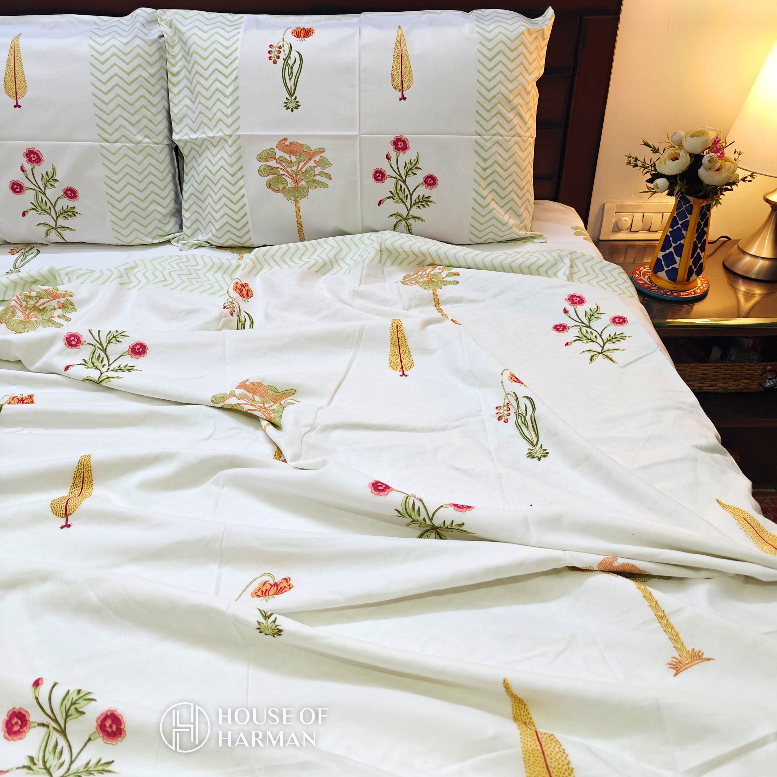 Orchard Dreamscape Bedsheet and Dohar