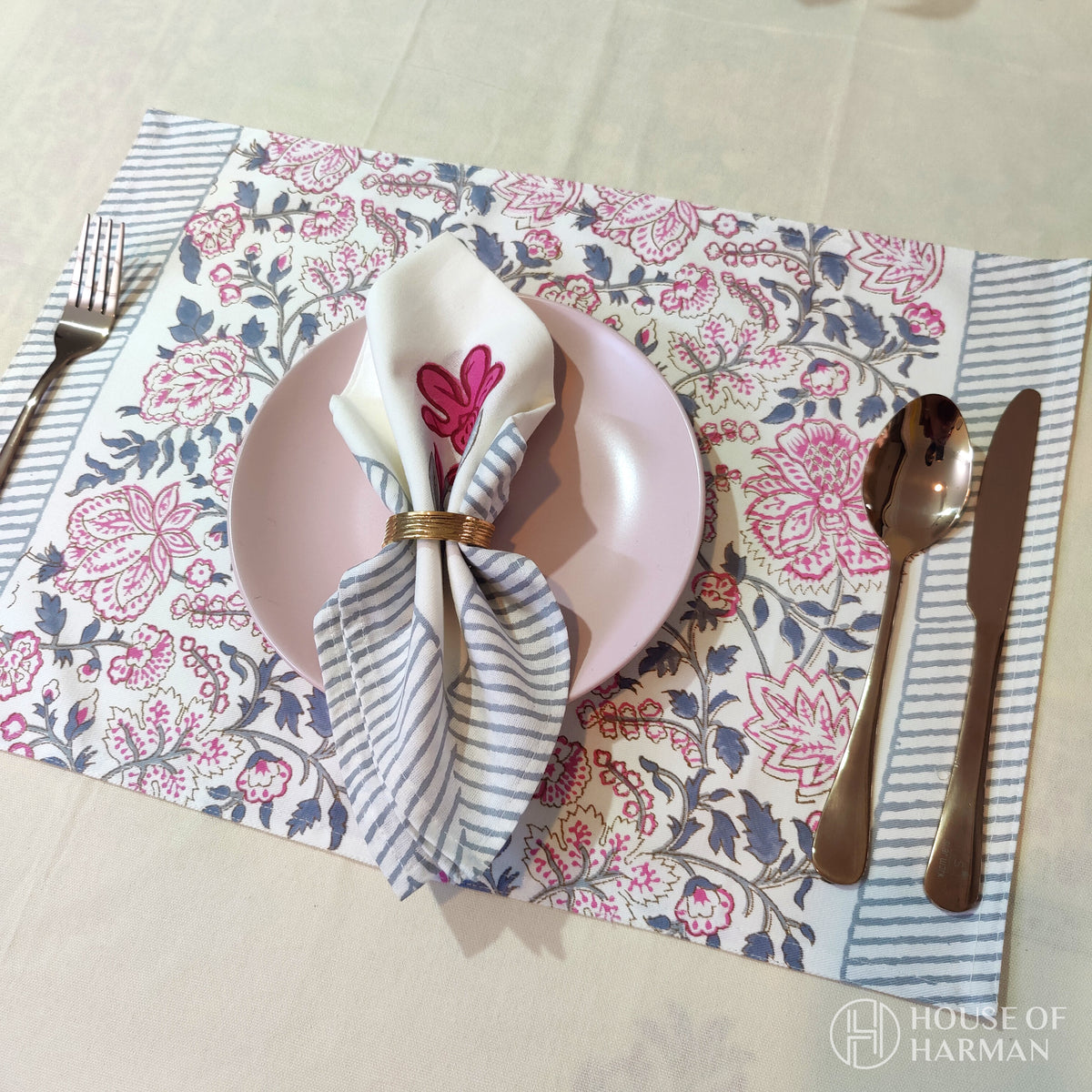 Peony Glimmer Placemats