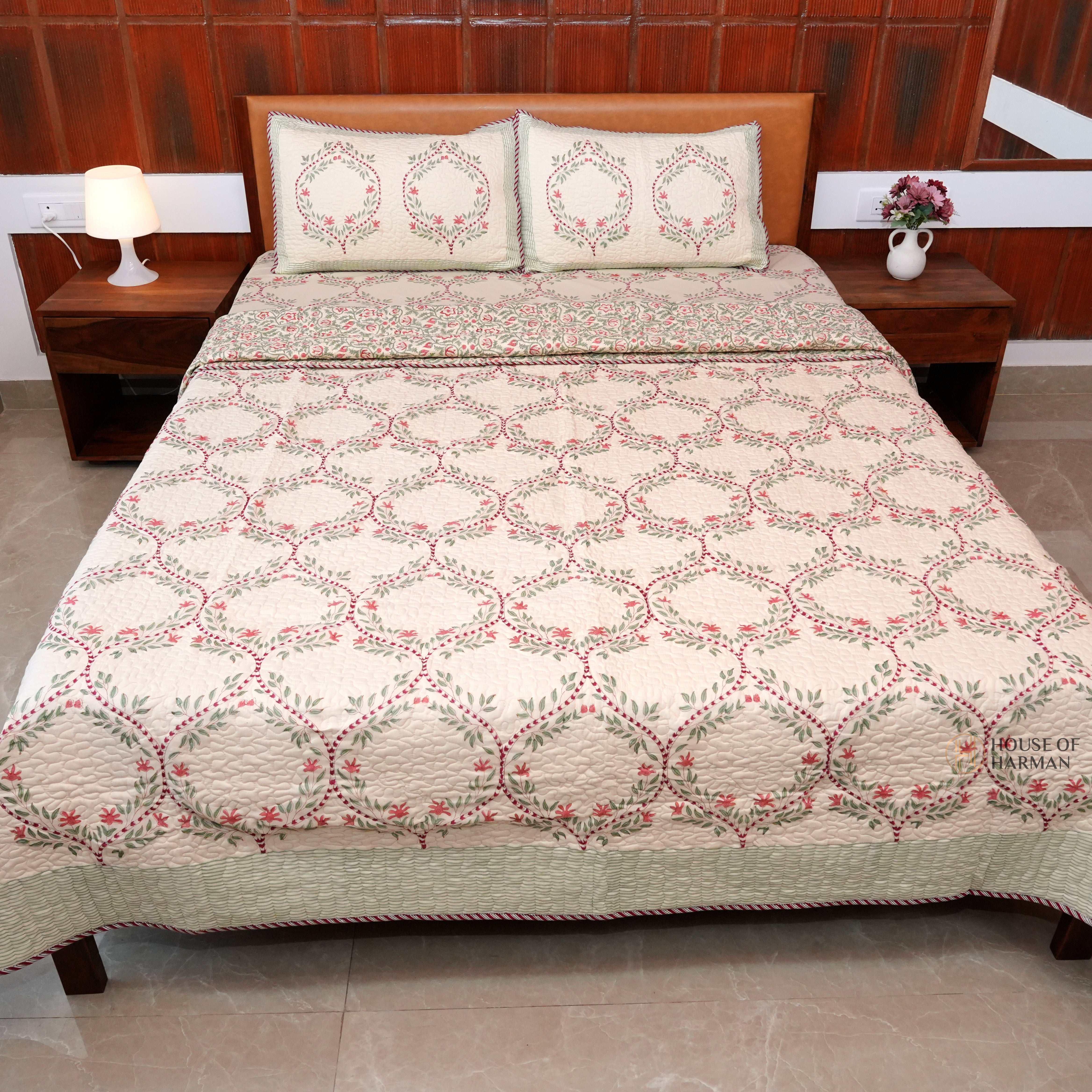 Heritage Verdant Trellis Bedcover - HOUSE OF HARMAN