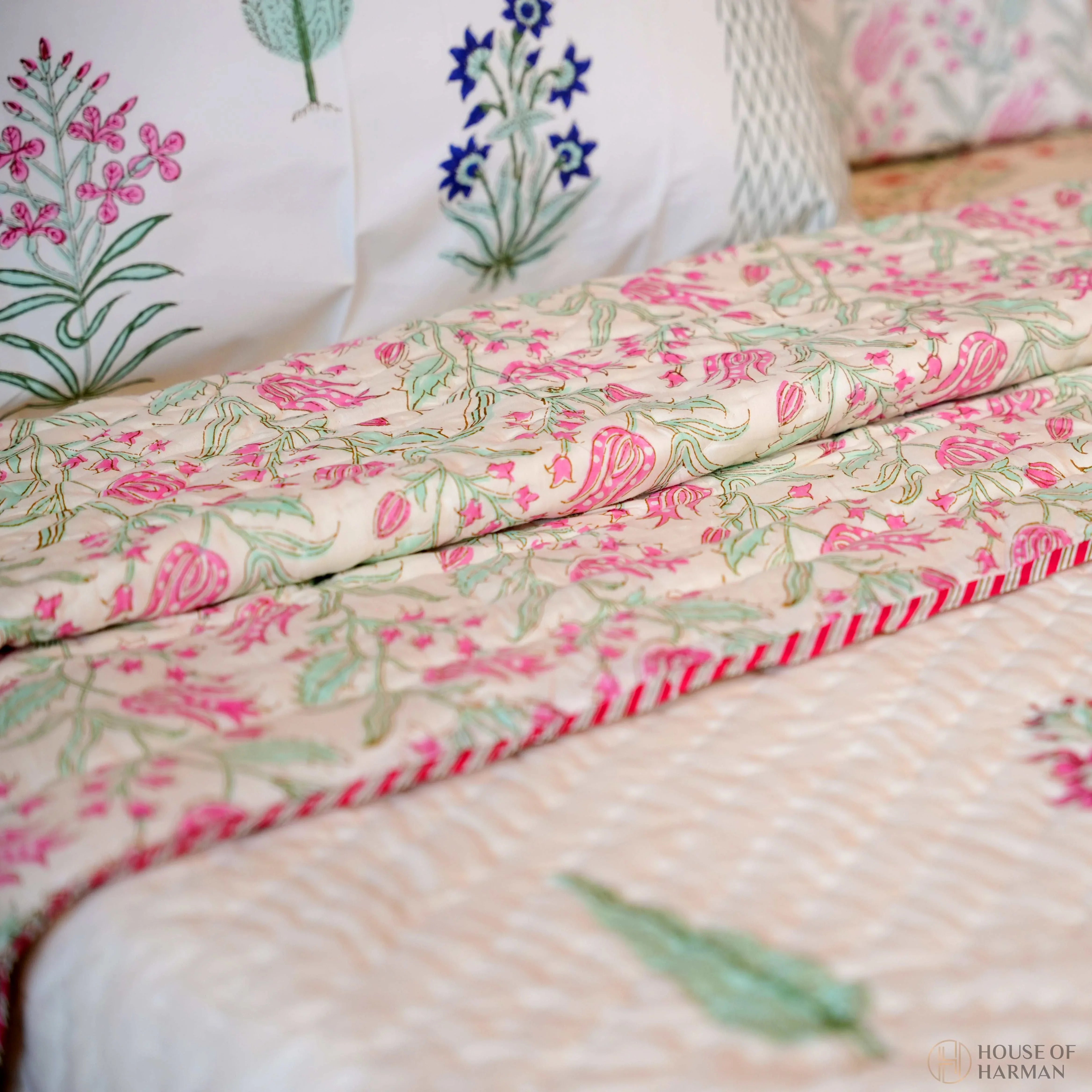 Springtime Botanica Bedsheet and Quilt - HOUSE OF HARMAN