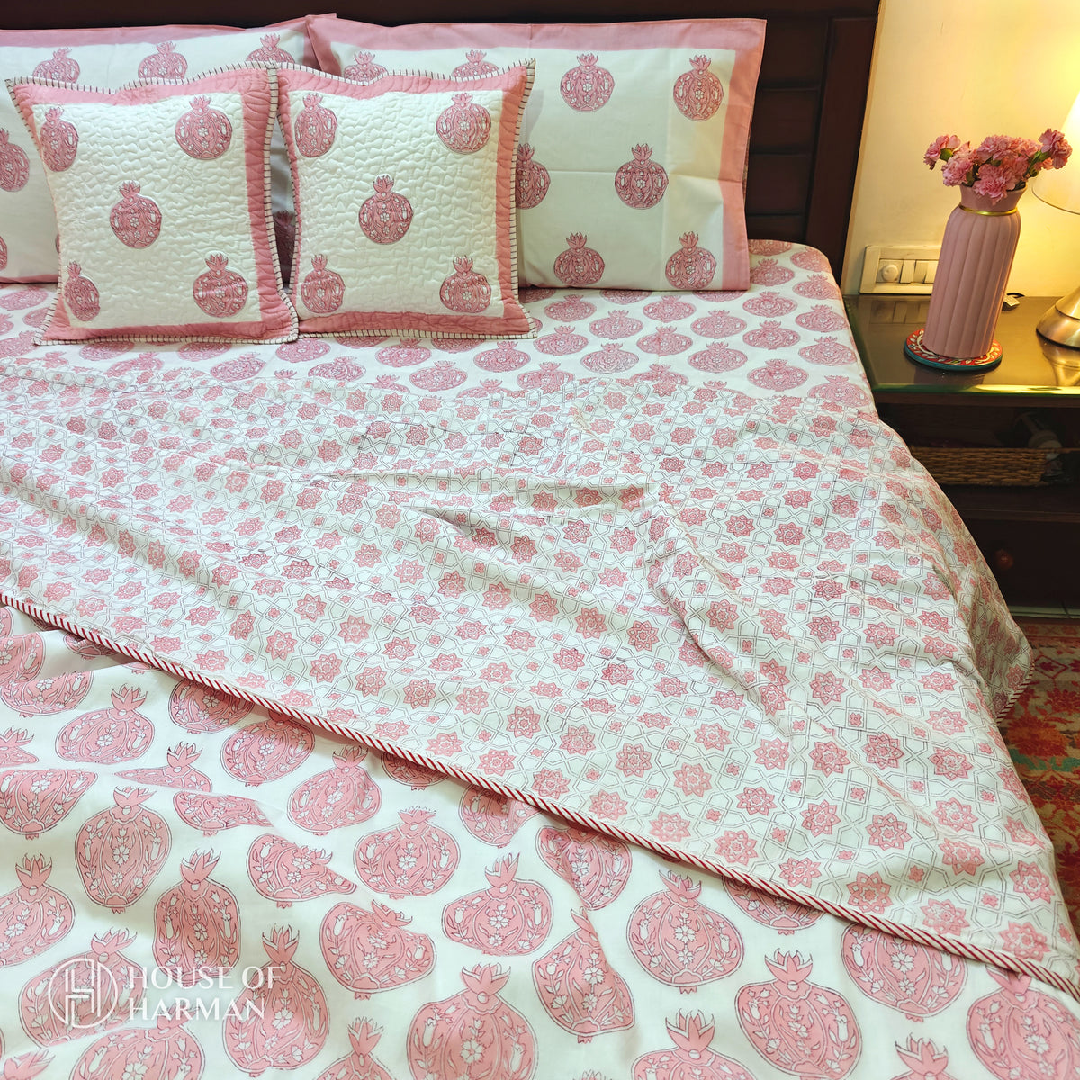 Pomegranate Party Bedsheet and Dohar