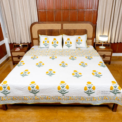 Yellow Wildpoppy Fields Bedcover