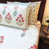 Crimson Carnation Symphony Bedsheet