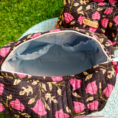 Multipurpose Pouches- Set of Three I Waterproof Lining I Four Mini Pockets Inside
