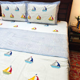 Little Voyager Sail Bedsheet and Dohar