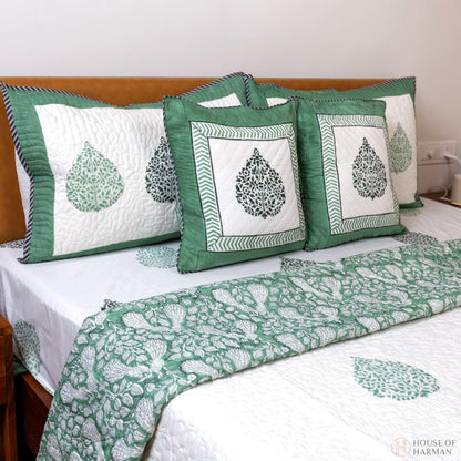 Emerald Spade Delight Bedcover - HOUSE OF HARMAN