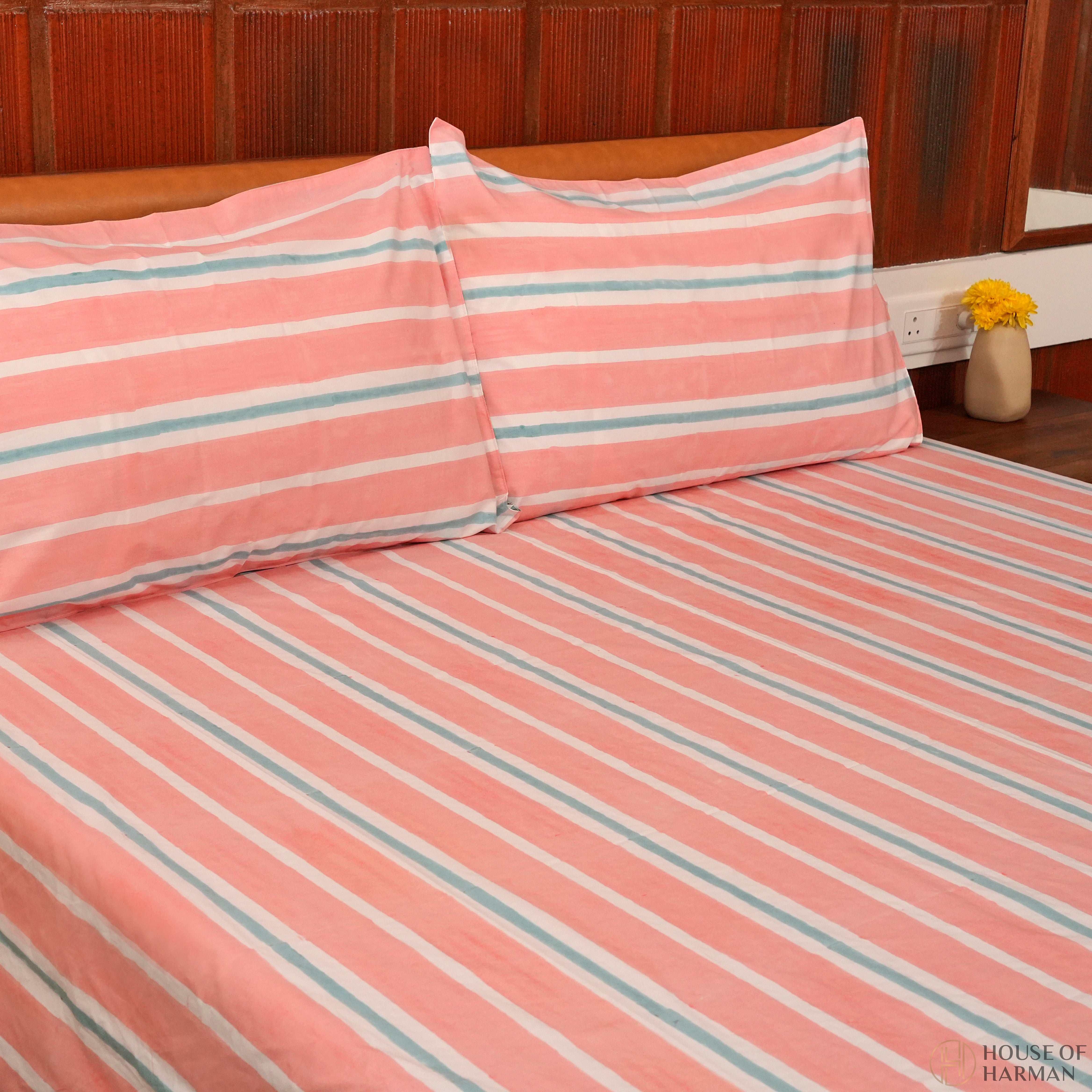 Blush Breeze Charm Bedsheet - HOUSE OF HARMAN