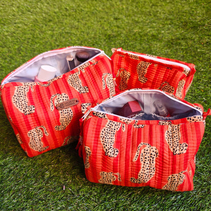 Multipurpose Pouches- Set of Three I Waterproof Lining I Four Mini Pockets Inside - HOUSE OF HARMAN