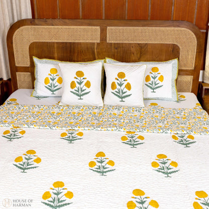 Yellow Wildpoppy Fields Bedcover - HOUSE OF HARMAN