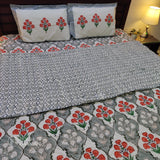 Valley of Flowers Bedsheet and Quilt