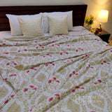 Vintage Rose Jaal Bedsheet and Dohar