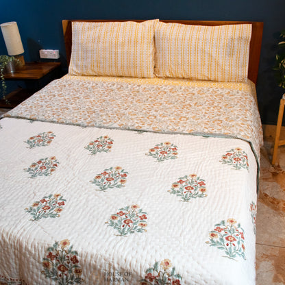 Floral Harmony Spread Quilt