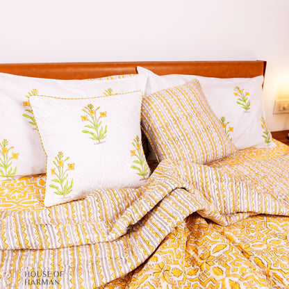 Golden Lattice Dream Quilt