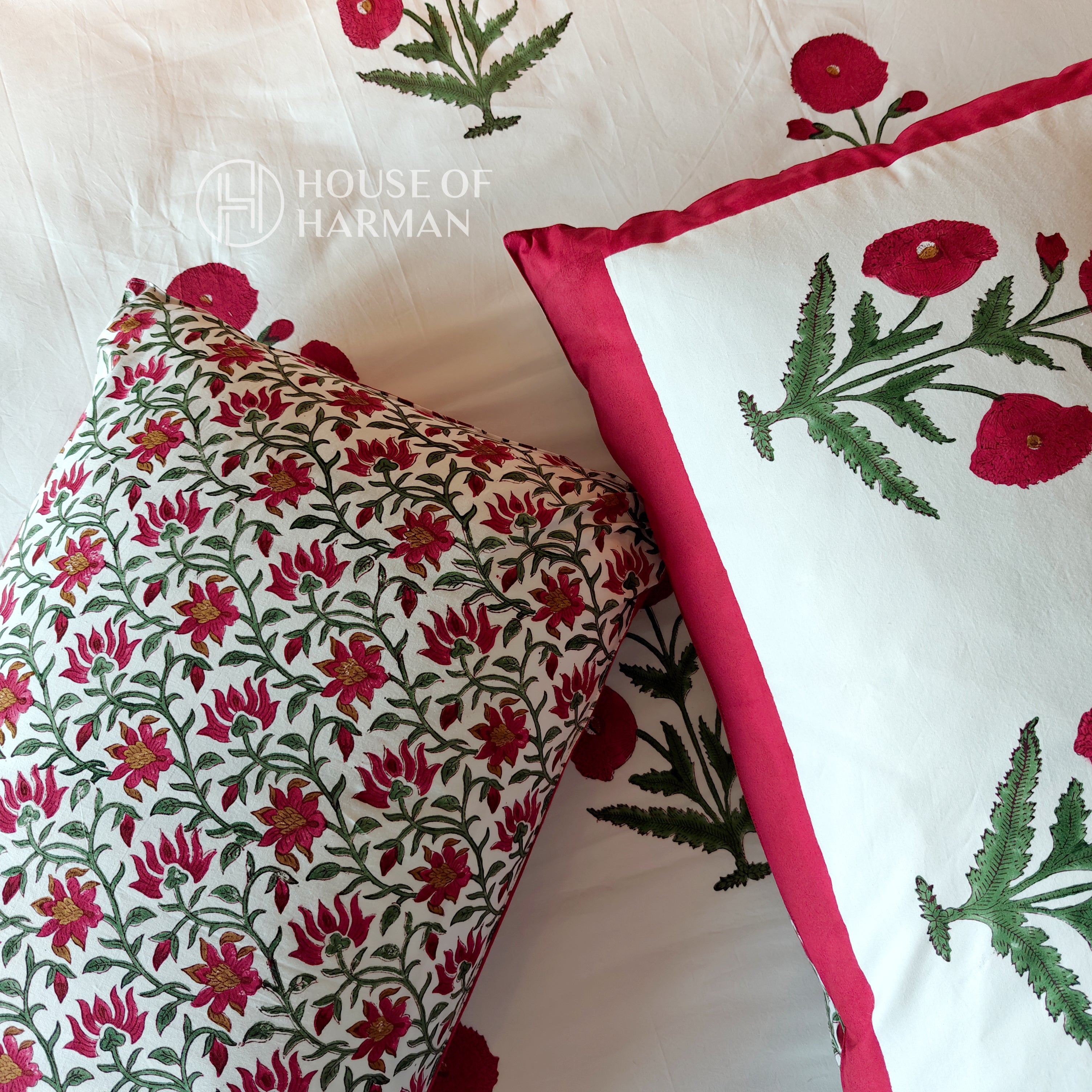 Red Wildpoppy Fields Bedsheet