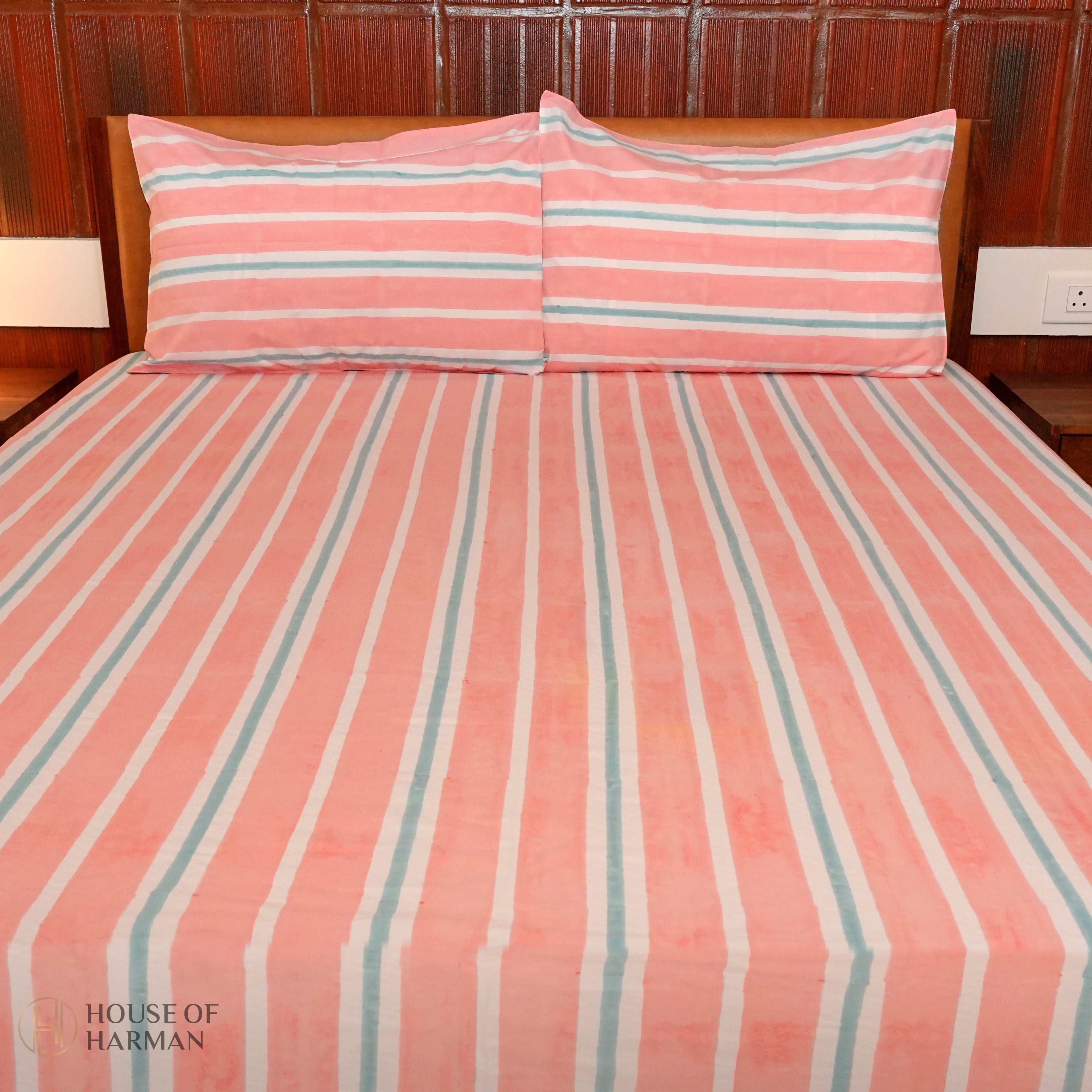 Blush Breeze Charm Bedsheet - HOUSE OF HARMAN