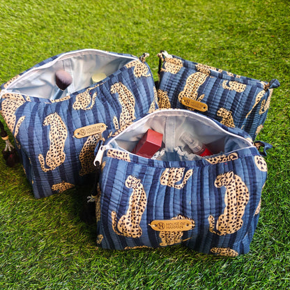 Multipurpose Pouches- Set of Three I Waterproof Lining I Four Mini Pockets Inside - HOUSE OF HARMAN