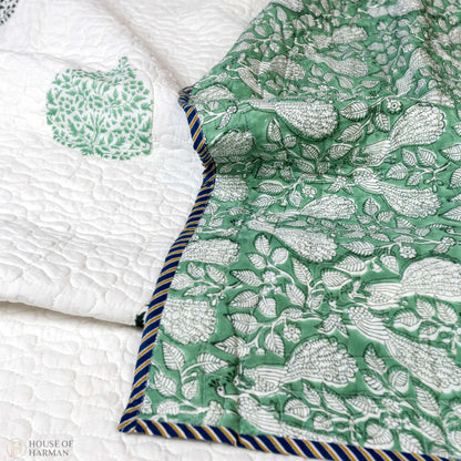 Emerald Spade Delight Bedcover - HOUSE OF HARMAN