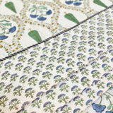 Sapphire Pine Floral Jaal Bedcover