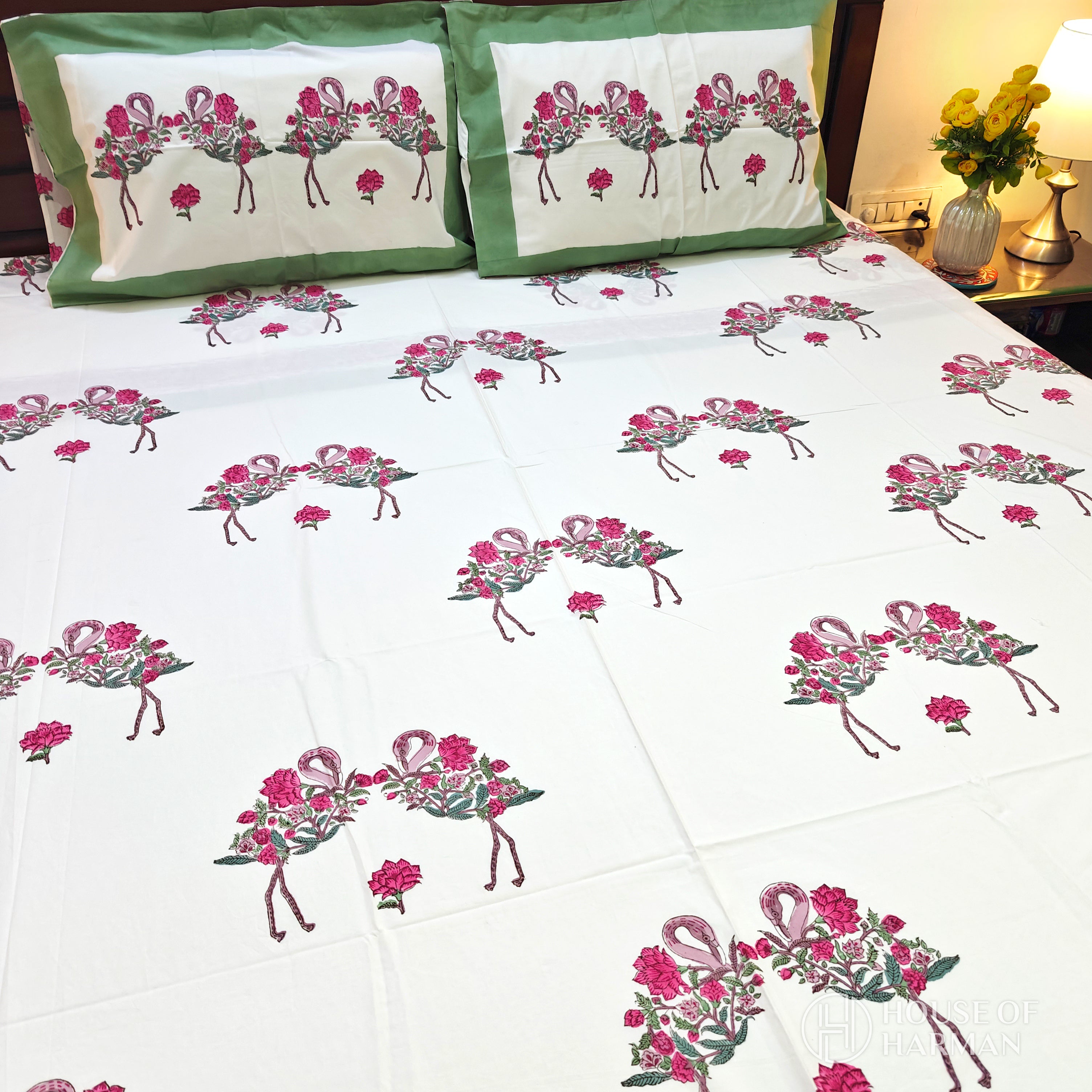 The Flamingo Pair Bedsheet