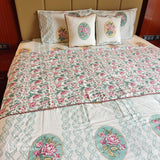 Blushing Rose Elegance Bedsheet and Dohar