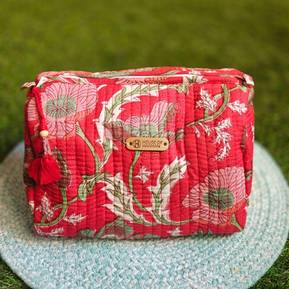 Multipurpose Pouches- Set of Three I Waterproof Lining I Four Mini Pockets Inside - HOUSE OF HARMAN