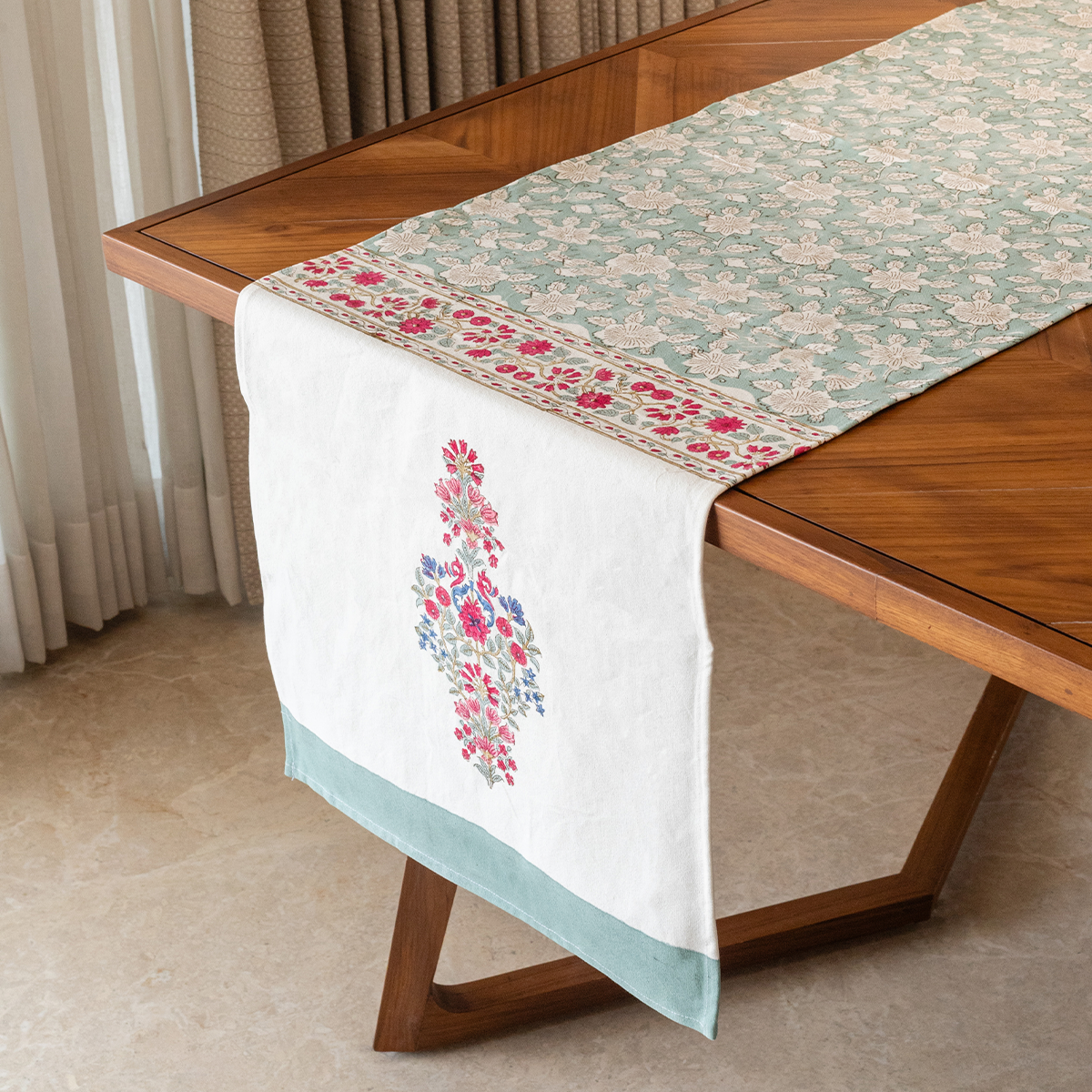 Earthy Floral Elegance Placemat & Runner Set