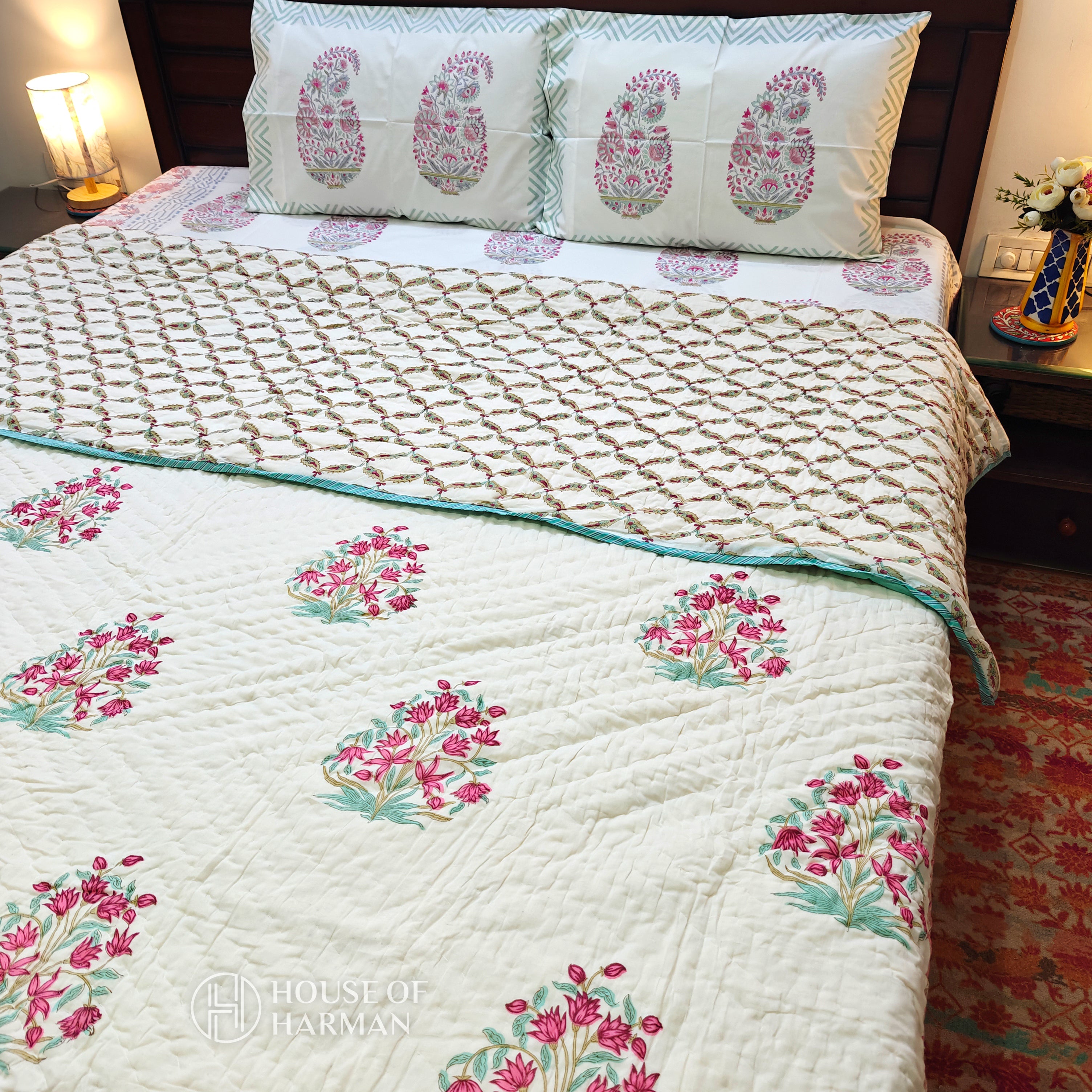 Carnation Garden Bliss Quilt