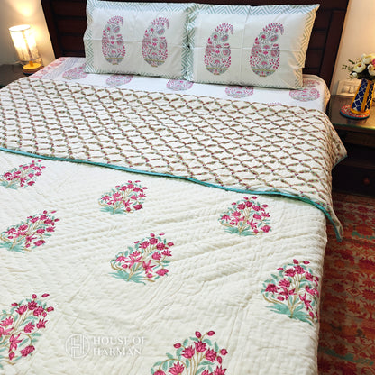 Carnation Garden Bliss Quilt