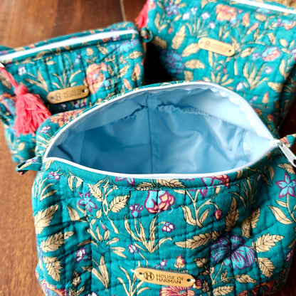 Multipurpose Pouches- Set of Three I Waterproof Lining I Four Mini Pockets Inside