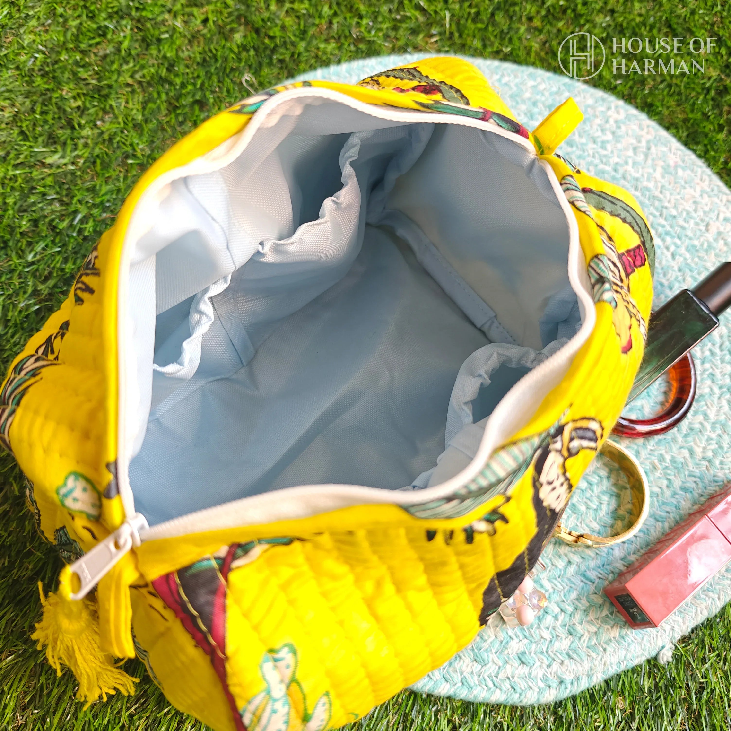 Multipurpose Pouches- Set of Three I Waterproof Lining I Four Mini Pockets Inside