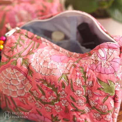 Multipurpose Pouches- Set of Three I Waterproof Lining I Four Mini Pockets Inside