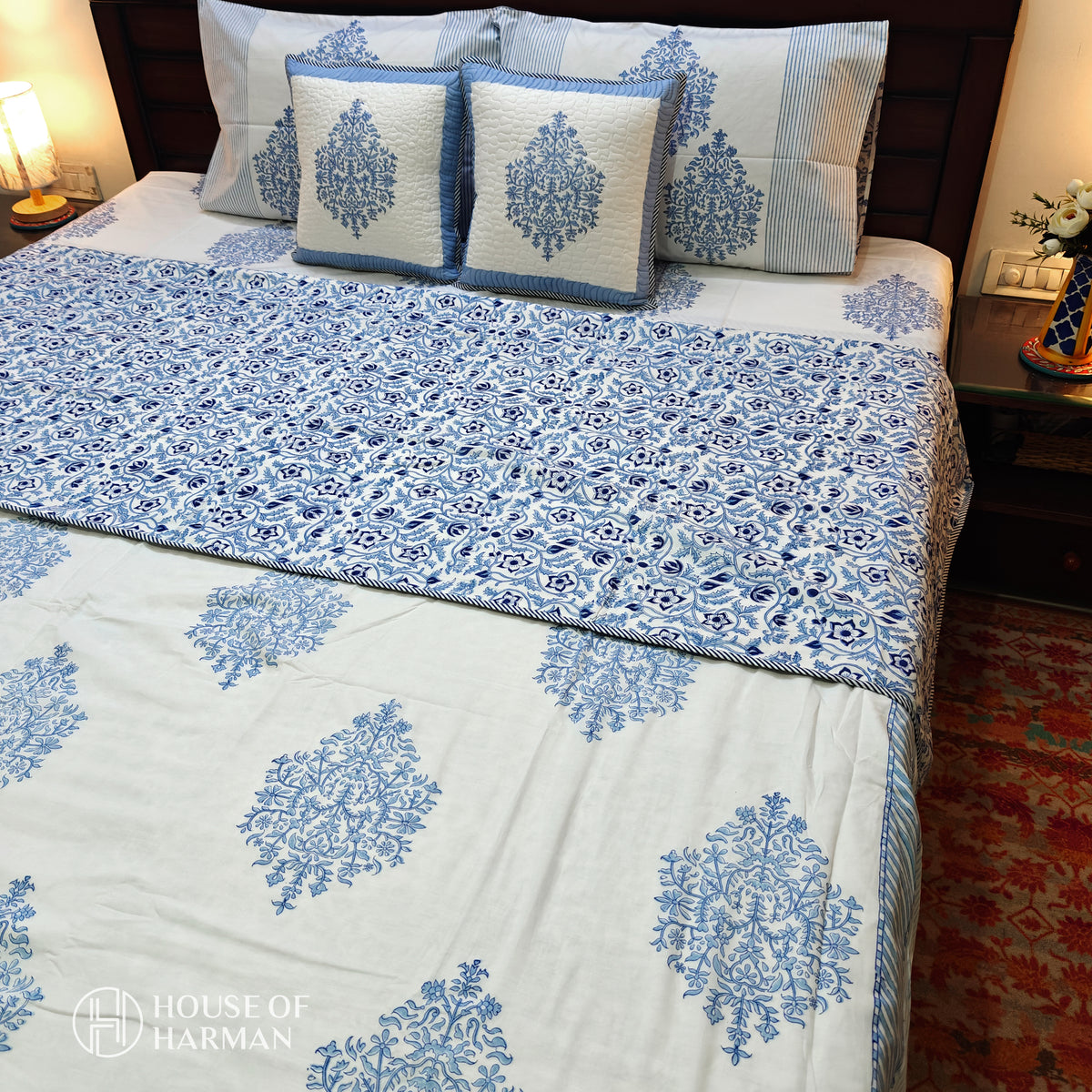 Bluebell Elegance Bedsheet and Dohar