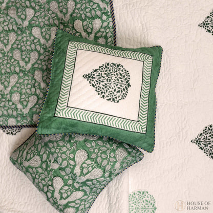 Emerald Spade Delight Bedcover - HOUSE OF HARMAN