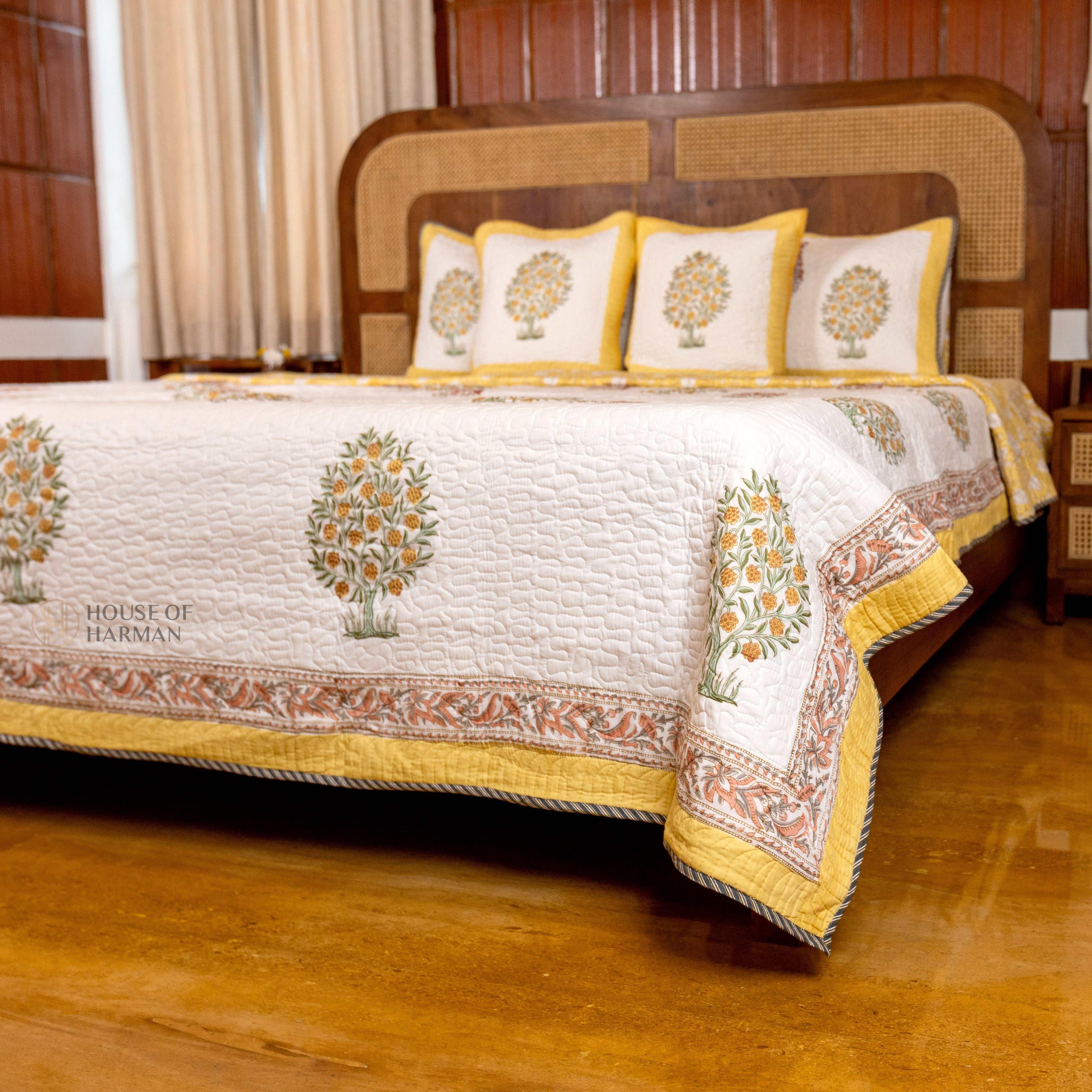 Spring Floral Canopy Bedcover - HOUSE OF HARMAN