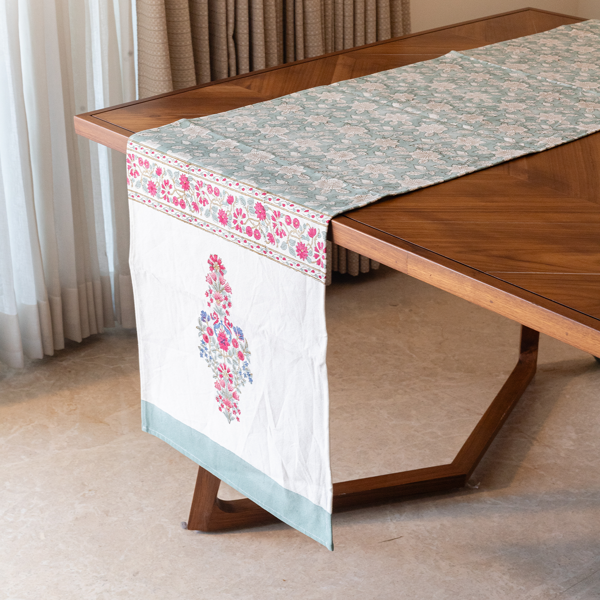 Earthy Floral Elegance Placemat & Runner Set