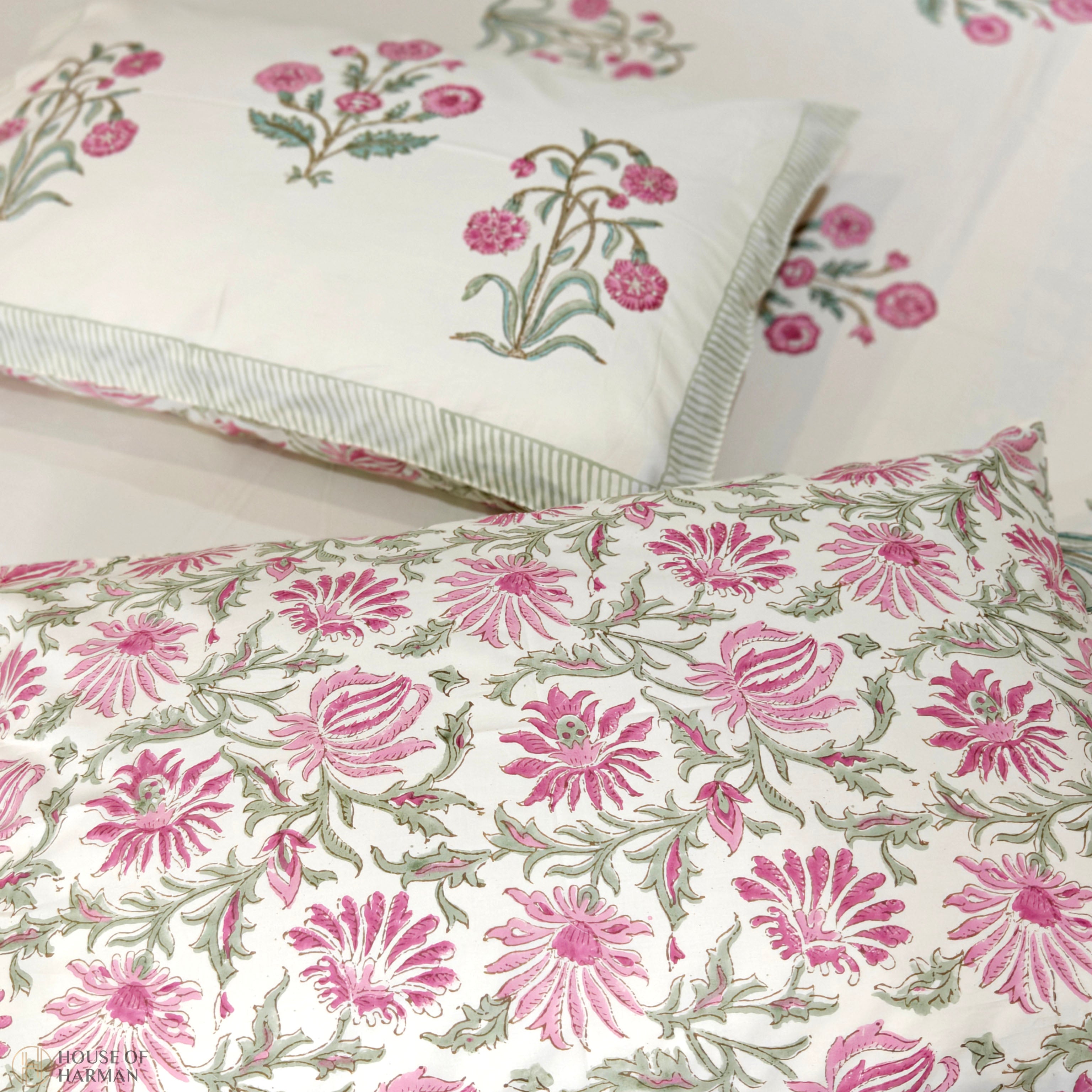 Royal Blossom Charm Bedsheet (Beige Base Color)