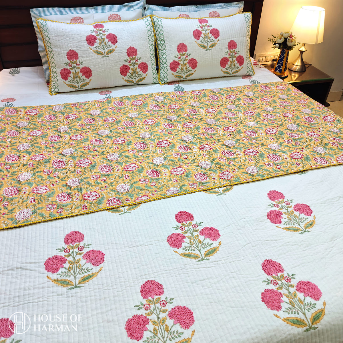 Amber Bloom Haven Bedcover