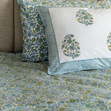 Aqua Garden Bliss Bedsheet