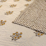 Yellow Vines and Roses Quilt