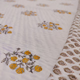 Yellow Vines and Roses Quilt